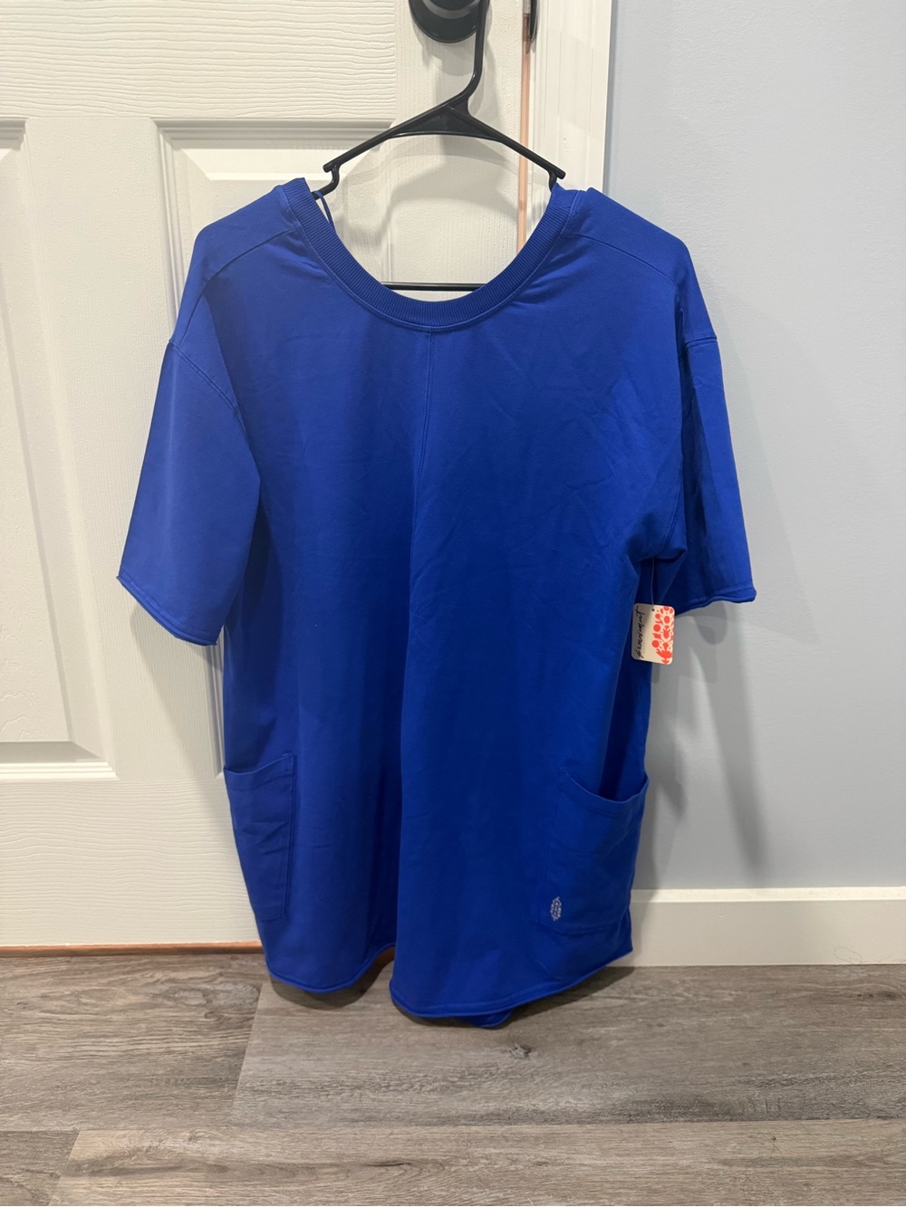 FP Movement by Free People Electric Blue Short Sleeve Romper